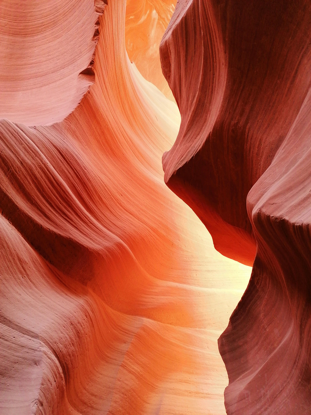 Ribbon-like sandstone walls inside Antelope Canyon